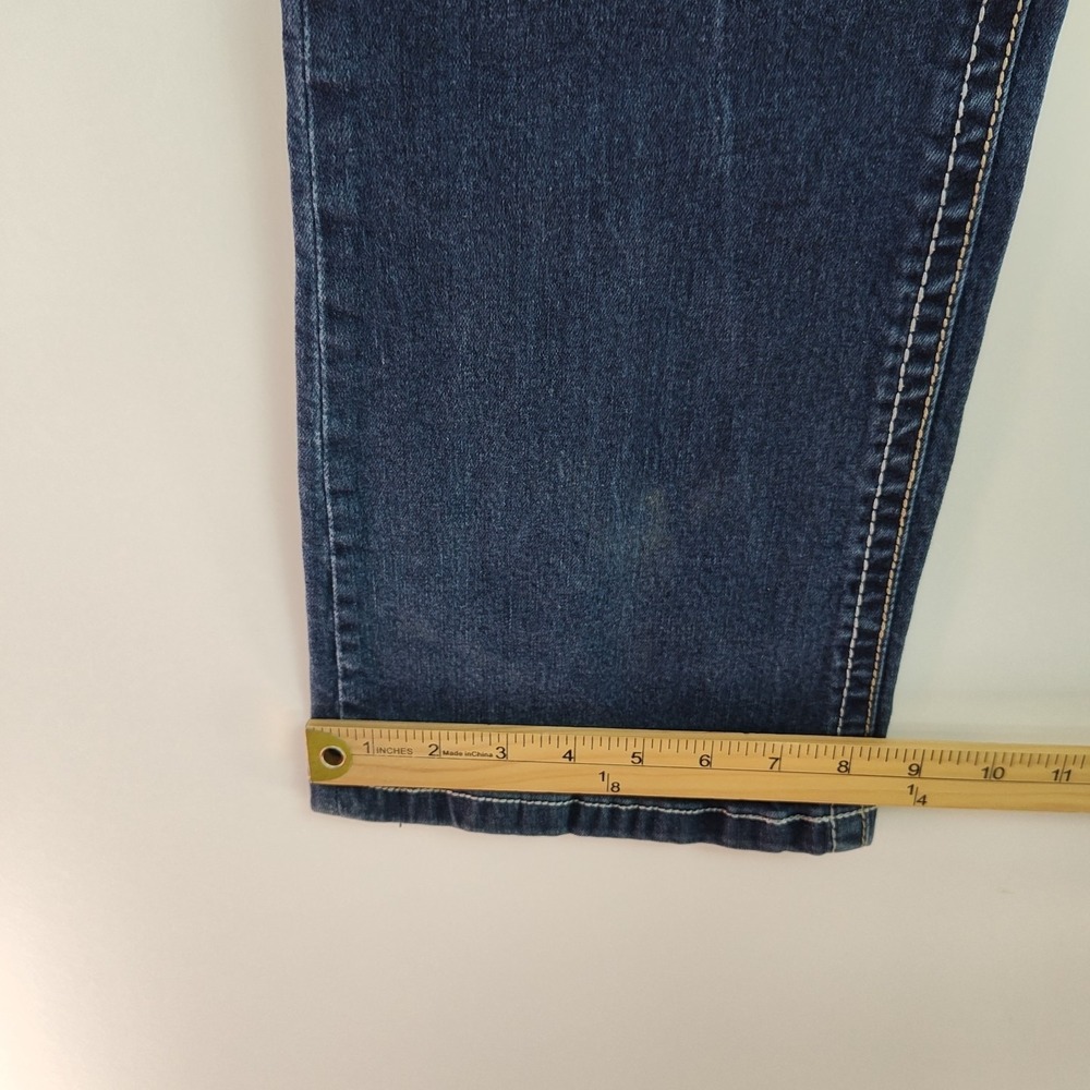 Rebel & Soul Jeans Women's Size 15 Boot Cut Medium Wash Blue Embroidered Pockets - Picture 6 of 11
